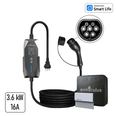 Portable EV Charger Type 2 (Swiss Plug/ T23) 3.6 kW/ 16A WiFi+APP