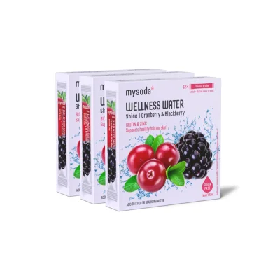 Cranberry & Blackberry Wellness Water Shine 3-Pack