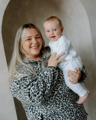 Breastfeeding Quarter Zip - Leopard Print
