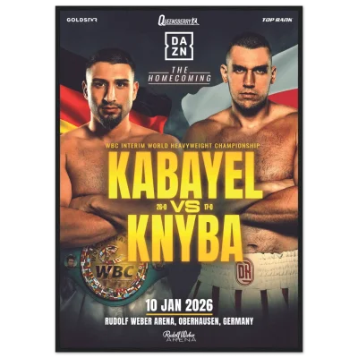 Abit Kabayel vs Damian Knyba - Framed Fight Night Official Poster