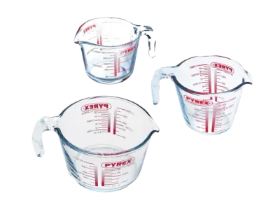 Set of 3 glass measuring jugs - Classic
