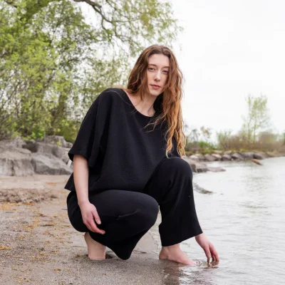 The Airy Gauze Reversible Blouse