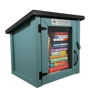 Cottage Light Blue Little Free Library