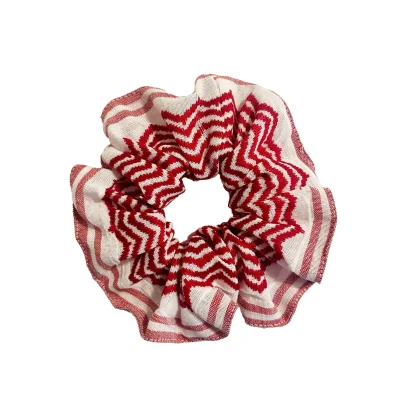 Oversized Red Keffiyeh Scrunchie