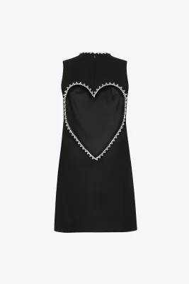 Crystal Heart Back Dress