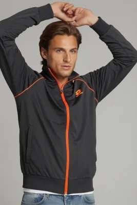 Lotto Italian Sport Design Navy & Orange Windbreaker Jacket - Size L