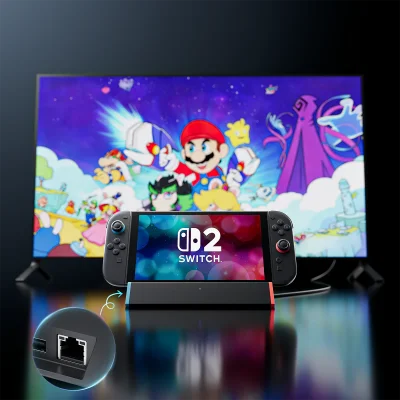 SIWIQU Portable TV Dock with Ethernet for Nintendo Switch 2