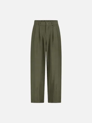 PLEATED PANT - OLIVE