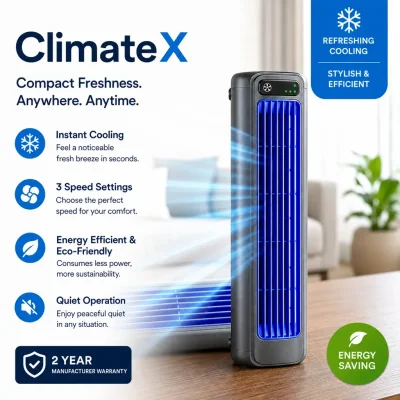 ClimateX - Mobile Climate Cooler – No installation required | Cools instantly with one press