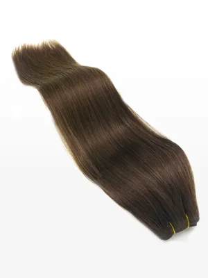 Weft Haartressen dunkles kastanienbraun