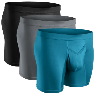 Modal 7in Boxer Briefs V-FLY 3pk Black/Cyan/Gray