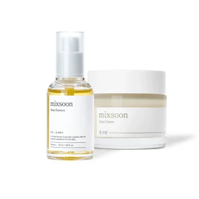 mixsoon Bean Glass Skin Duo Bean Essence 50ml + Bean Cream 50ml 3.38 Fl. Oz / 100ml Glass Skin Care