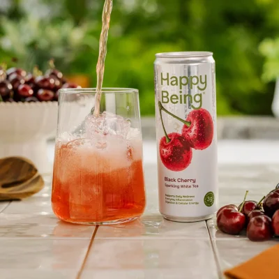 Black Cherry Sparkling White Tea