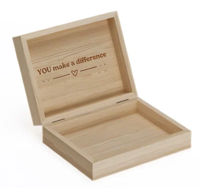 Hölzerne 'Make A Difference' Aufbewahrungsbox