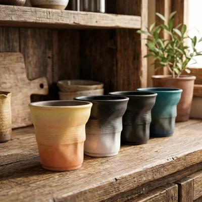 Contemporary Crushed Espresso Cups