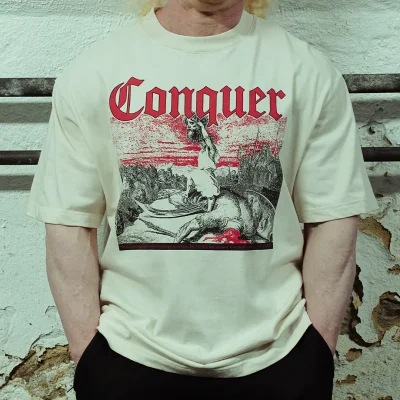CONQUER - BONE - PREMIUM T-SHIRT