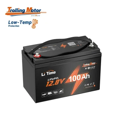 LiTime 12V 100Ah TM LiFePO4-Bootsbatterie mit Tieftemperaturschutz für Elektromotor