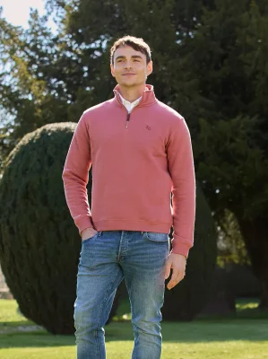 Tuckenhay Limited Edition Unisex Quarter Zip - Antique Rose
