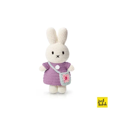 Miffy with Flower Bag Crochet Doll