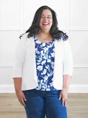 Wesley cropped waterfall cardigan