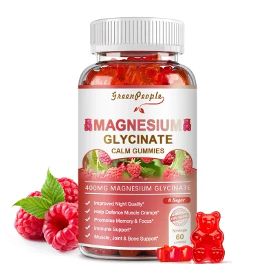 GreenPeople Magnesium Calm Gummies – Sugar-Free Raspberry Flavor for Sleep & Relaxation