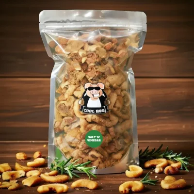 Salt & Vinegar Flavour Traditional Pork Scratching 500g Resealable Bag