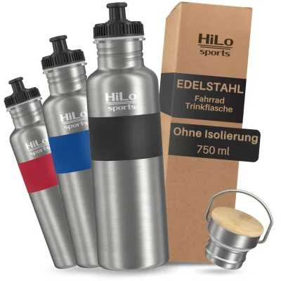 Fahrrad Trinkflasche Edelstahl, 750ml