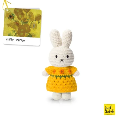 Miffy in Van Gogh Sunflower Dress Crochet Doll
