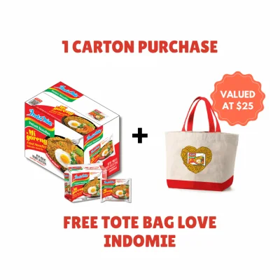 Official Indomie (30 Packs) Free Indomie Bag