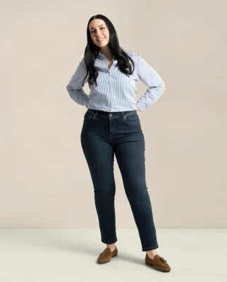 Pantalon Denim Cinco Bolsillos Recto  Azul