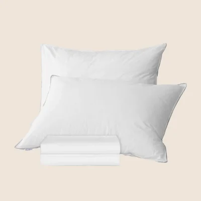 2x Hotel Pillows & Pillowcase Set (Down Feather)