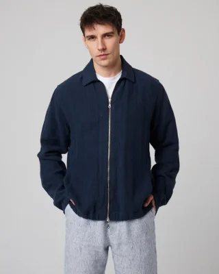 Windsor Linen Bomber Jacket