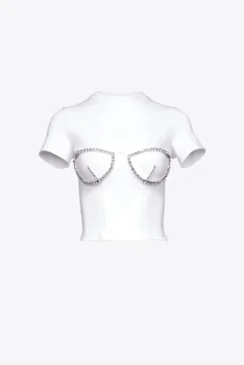 Crystal Bustier Cup T-Shirt