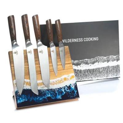 Chef's Edge 5-Piece Knife Set with Magnetic Stand EU