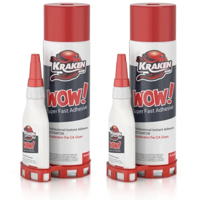 WOW! Super Fast Adhesive CA Glue (4.4 oz) & Activator (16.9 oz)