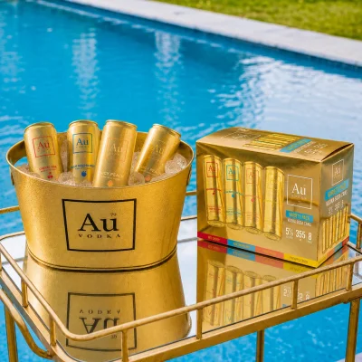 Au Vodka Cocktail Can Variety Pack & Ice Bucket