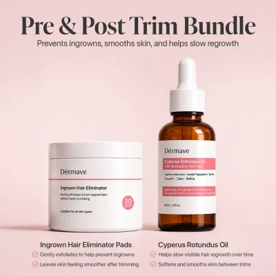 Pre & Post Trim Bundle (Cyperus Rotundus Oil + Ingrown Eliminator Pads)