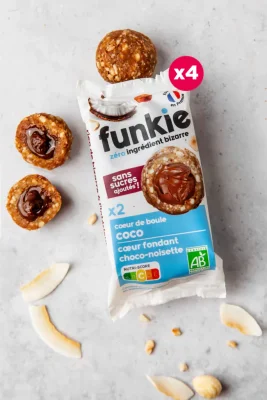 LOT Cœurs de Boule Coco • Choco-Noisette x4