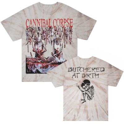 Butchered At Birth T-Shirt (Blood Spiral Dye)