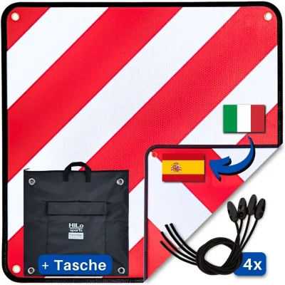 Fahrradträger Warntafel Italien & Spanien