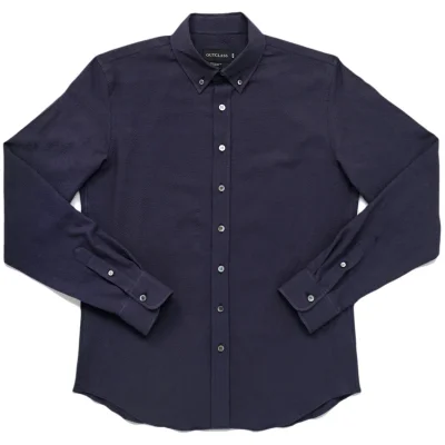 Navy Ripstop Seersucker L/S Classic Shirt