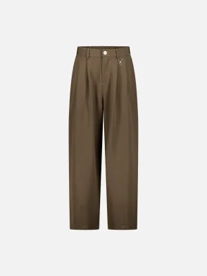PLEATED PANT - BROWN