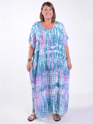 Ocean Mist Tie-Dye Maxi Kaftan - KAF48