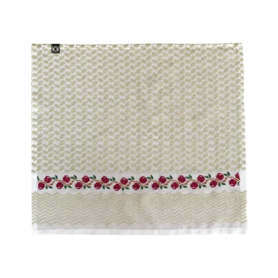 Handmade Olive Tatreez Keffiyeh Bandana