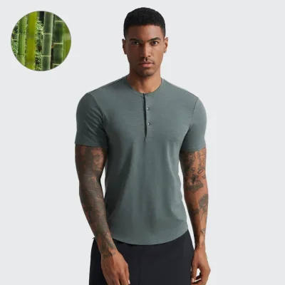 _PLANET Bamboo Henley Tee