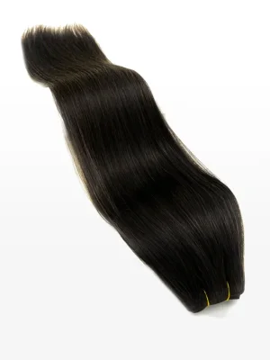 Weft Haartressen dunkelbraun