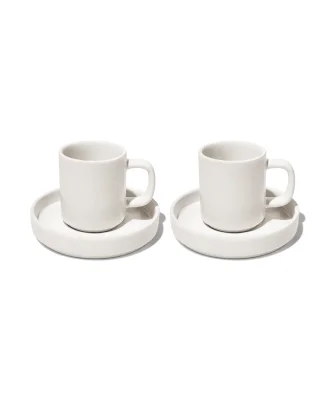 Espresso-Tasse mit Untertasse Cremeweiß | Nia