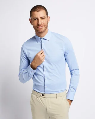 Knitted shirt blue