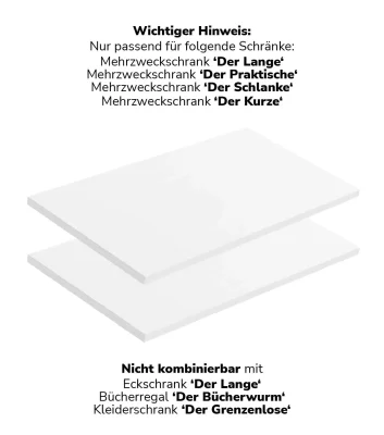 Mehrzweckschrank-Einlegeböden 'Die Einleger' im Set