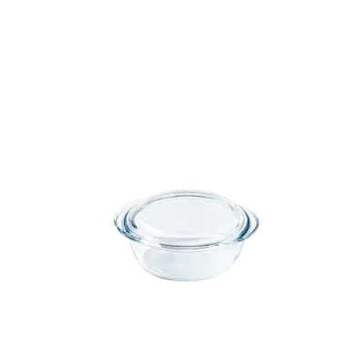Multi-purpose round glass casserole dish - 4 IN 1 range